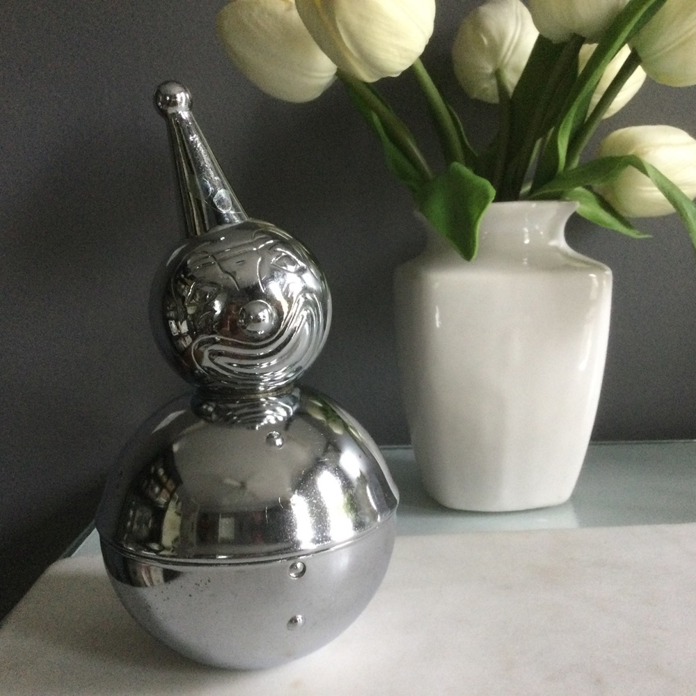 Vintage Raimond Silver Roly Poly Clown Bank